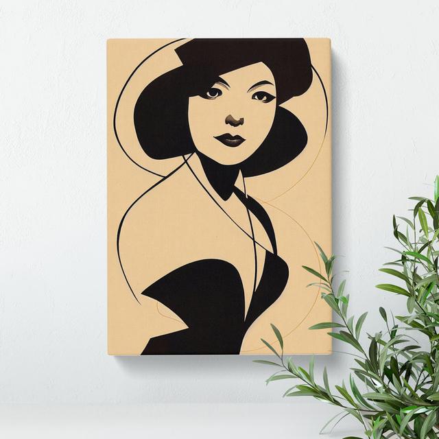 Classic Portrait of a Woman No.2 - Wrapped Canvas Graphic Art Rosdorf Park Size: 60cm H x 40cm W on Productcaster.