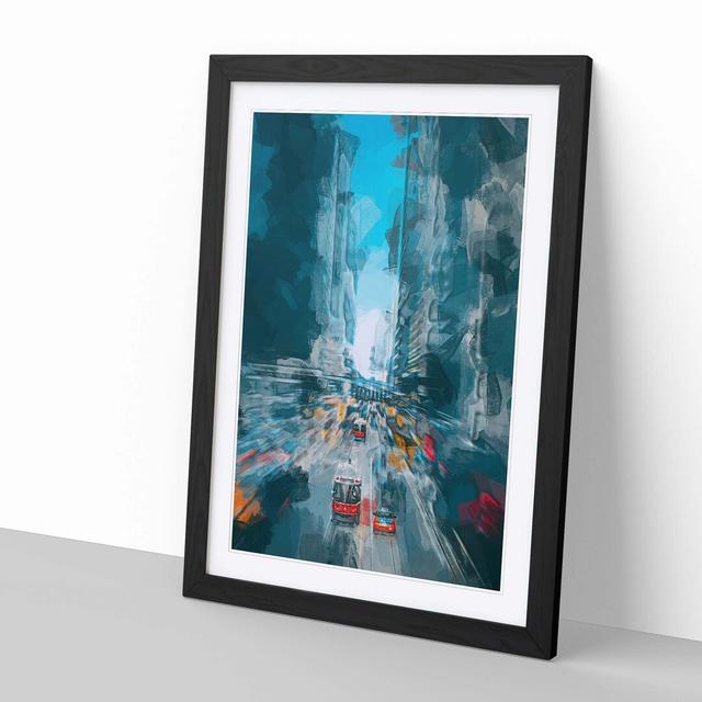 Toronto in Canada in Abstract - Picture Frame Graphic Art Print East Urban Home Size: 50cm H x 35cm W x 2cm D, Frame Option: Black on Productcaster.