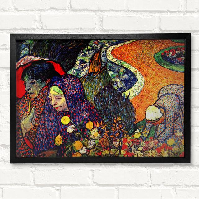 Walk In Arles (Memory Of The Garden Of Eden) by Vincent Van Gogh - Closed Corner Frame Art Prints on Wood ClassicLiving Size: 42cm H x 59.7cm W on Productcaster.