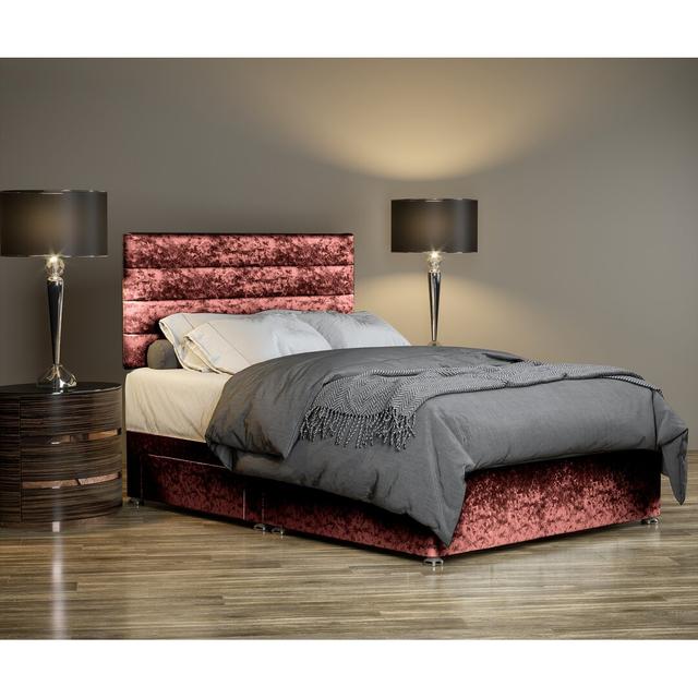 Sitka Divan Bed Base 17 Stories Size: Small Single (2'6), Colour: Mulberry on Productcaster.