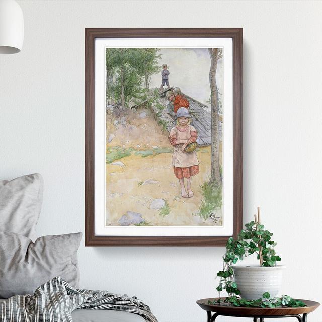 Children by Carl Larsson - Picture Frame Painting East Urban Home Frame Option: Walnut Framed, Size: 36cm H x 27cm W x 2cm D on Productcaster.