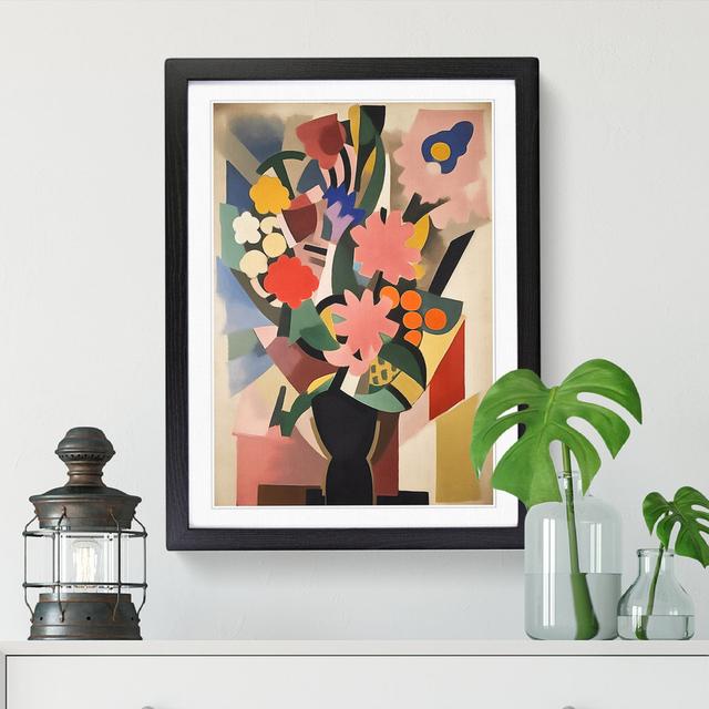 Bauhaus Flowers Vol.3 - Single Picture Frame Graphic Art Marlow Home Co. Format: Oak Framed, Size: 34cm H x 25cm W x 2cm D on Productcaster.