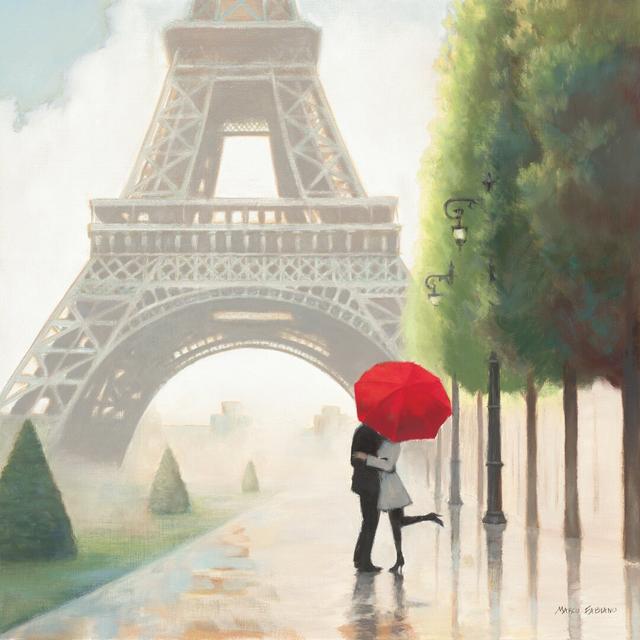 Paris Romance II Crop by Marco Fabiano - Wrapped Canvas Print Marlow Home Co. Size: 30cm H x 46cm W on Productcaster.