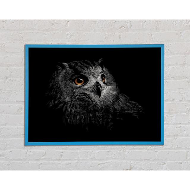 Owl In The Dark Of Night - Single Picture Frame Art Prints Union Rustic Size: 21cm H x 29.7cm W x 2cm D on Productcaster.