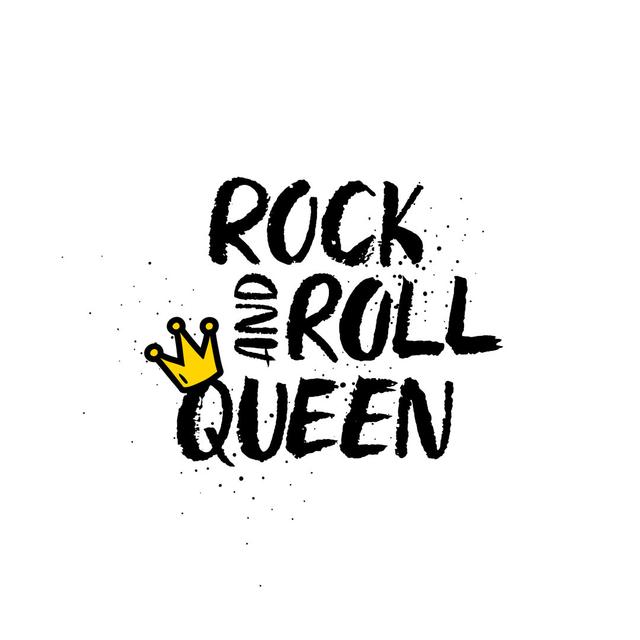 Rock And Roll Queen Lettering Maturi Size: 51cm H x 51cm W x 3.8cm D on Productcaster.