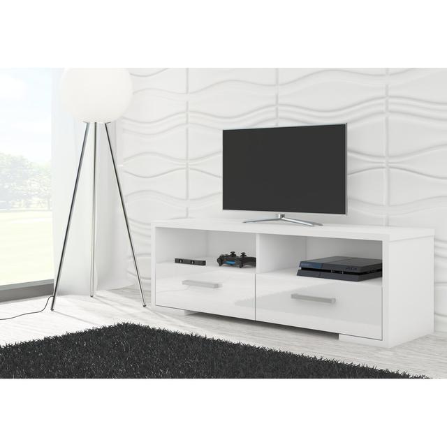 Tortona TV Stand for TVs up to 50" Ebern Designs Colour: White/White Gloss on Productcaster.