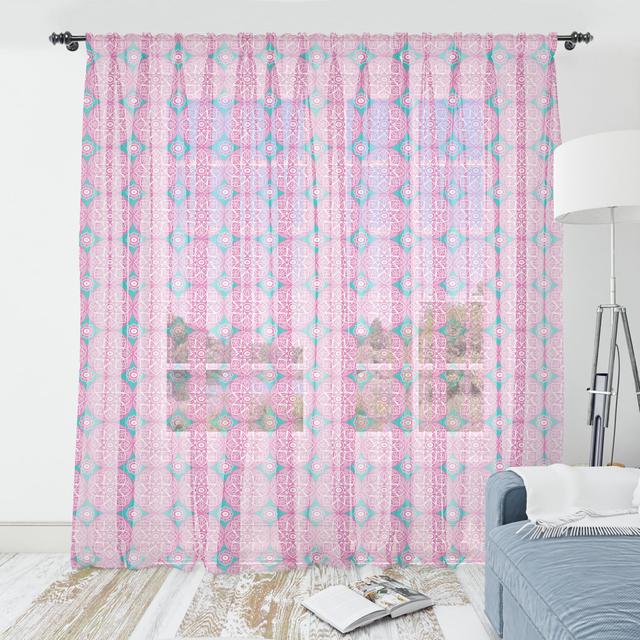 Gardinen-Set Jort Tulle mit Tunnelzug, transparent (Set of 2) East Urban Home Vorhanggröße: 274 cm B x 135 cm L on Productcaster.