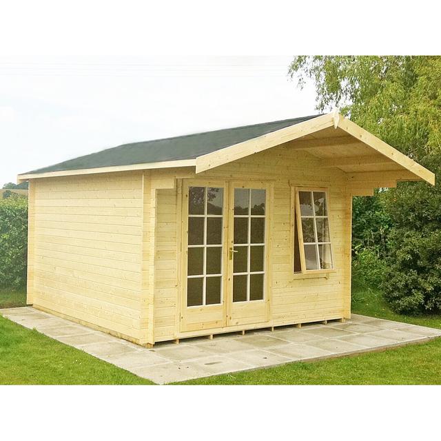 Masardis 16 x 14 Ft. Tongue and Groove Log Cabin Shire GB Installation Available: No on Productcaster.