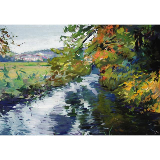 River Scene II - Wrapped Canvas Painting Print Rosalind Wheeler Size: 61cm H x 91cm W x 3.8cm D on Productcaster.