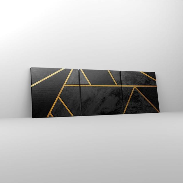 Abstraction Gold Black EUArttor Size: 70cm H x 105cm W on Productcaster.