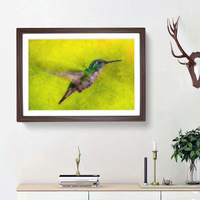 Hummingbird in Costa Rica - Picture Frame Painting Print East Urban Home Frame Option: Walnut Framed, Size: 33cm H x 45cm W x 2cm D on Productcaster.