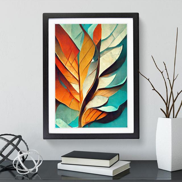 Leaf Abstract No.2 - Single Picture Frame Print ClassicLiving Size: 34cm H x 25cm W x 2cm D, Frame Colour: Black on Productcaster.