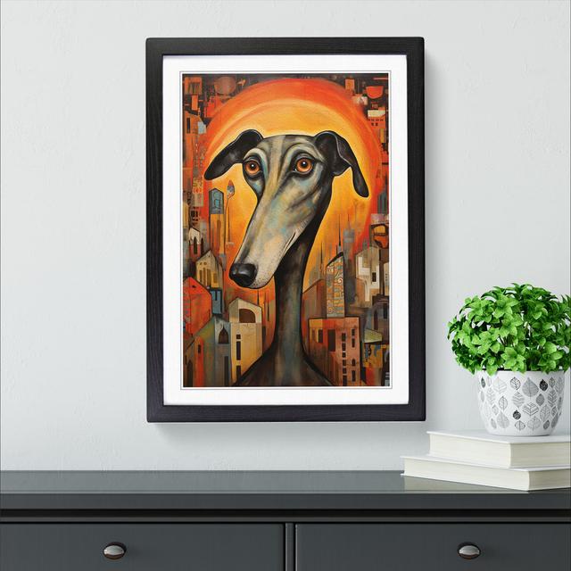 Greyhound Orphism No.2 - Single Picture Frame Print on Wood Big Box Art on Productcaster.