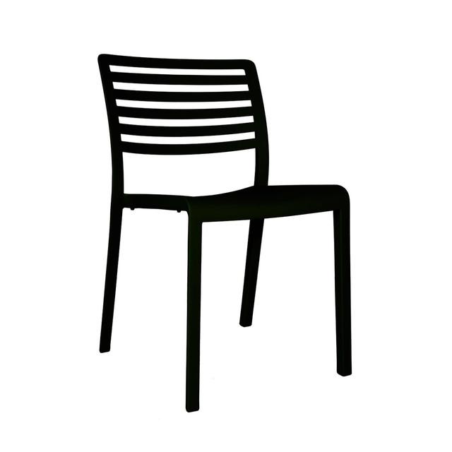 Angeles Stacking Chair (Set of 2) Metro Lane Colour: Black on Productcaster.