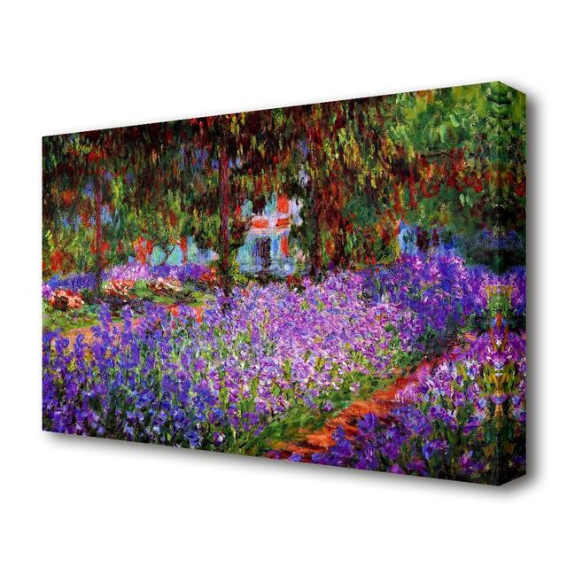 'Garden in Giverny' by Claude Monet Painting Print on Wrapped Canvas East Urban Home Size: 66 cm H x 101.6 cm W on Productcaster.