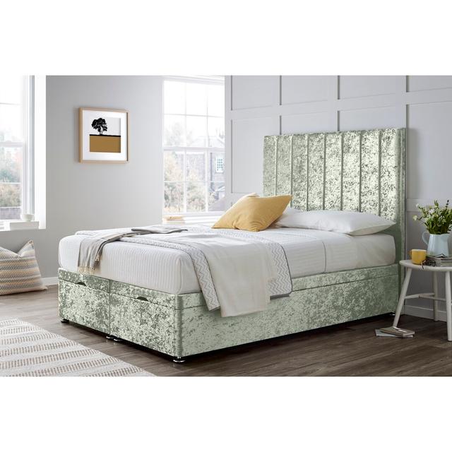 Bakersfield Gai End Lift Ottoman Bed with 54" Floorstanding Headboard Wayfair Sleep Colour: Gray, Size: Super King (6') on Productcaster.