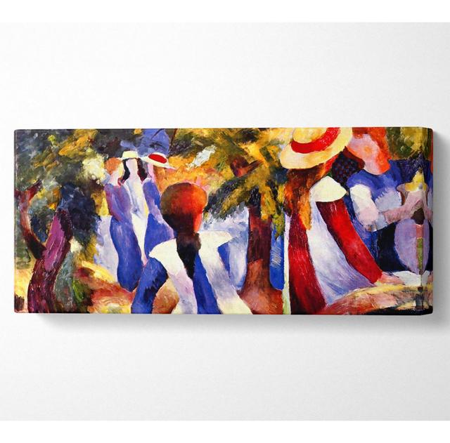 August Macke Girls in the Open - Wrapped Canvas Art Prints Ivy Bronx Size: 50.8cm H x 121.9cm W on Productcaster.