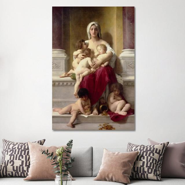 Charity by William-Adolphe Bouguereau - Wrapped Canvas Print ClassicLiving Size: 152.4cm H x 101.6cm W x 3.81cm D on Productcaster.