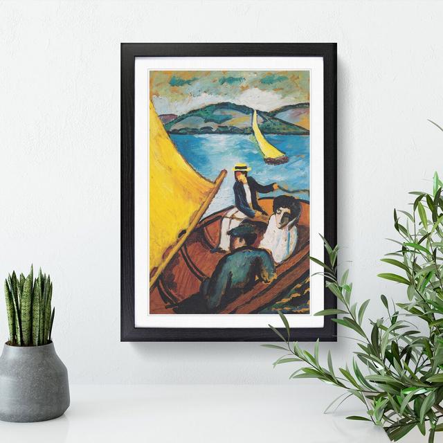 Sailing Boat on the Tegernsee by August Macke - Picture Frame Painting East Urban Home Size: 65cm H x 48cm W x 2cm D, Frame Option: Black Framed on Productcaster.