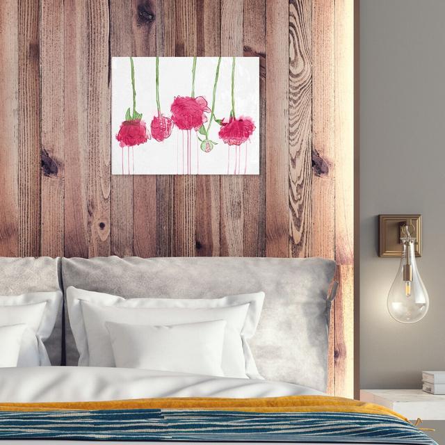 'Dripping Flowers' Graphic Art on Wrapped Canvas East Urban Home Size: 33 cm H x 40.6 cm W on Productcaster.