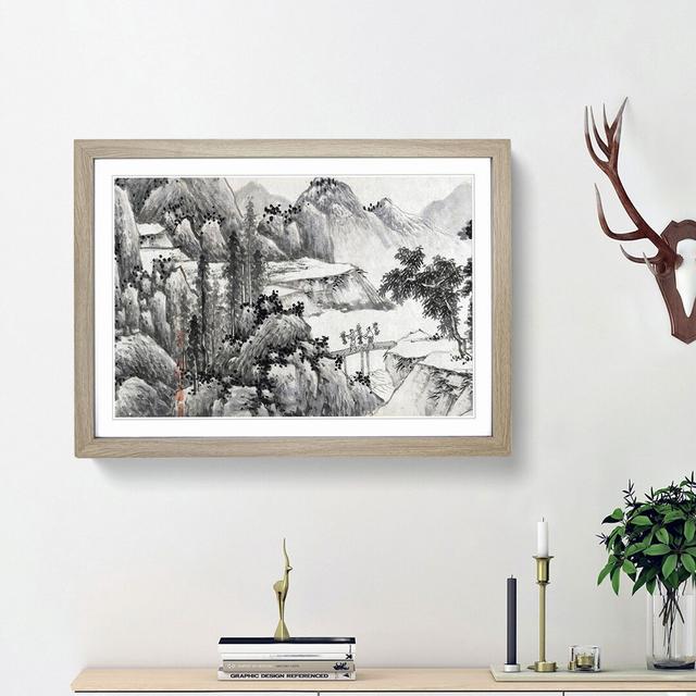 Landscape Vol.2 by Shen Zhou - Picture Frame Painting Print East Urban Home Size: 48cm H x 65cm W x 2cm D, Frame Option: Oak Framed on Productcaster.