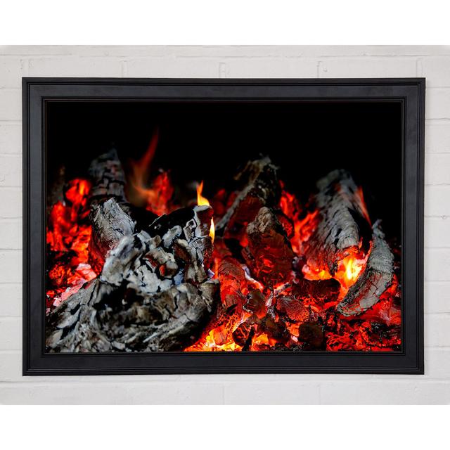 Fire Framed Print Ebern Designs Size: 84.1cm H x 118.9cm W on Productcaster.