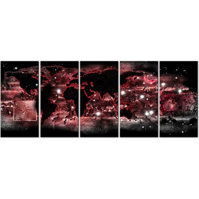 Red Light - Print on Canvas East Urban Home Size: 90 cm H x 225 cm W on Productcaster.