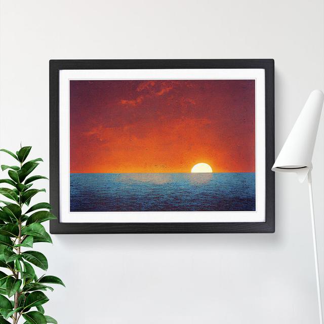 Mystical Ocean Sunset - Picture Frame Graphic Art House of Hampton Frame Colour: Black , Size: 34cm H x 46cm W x 2cm D on Productcaster.