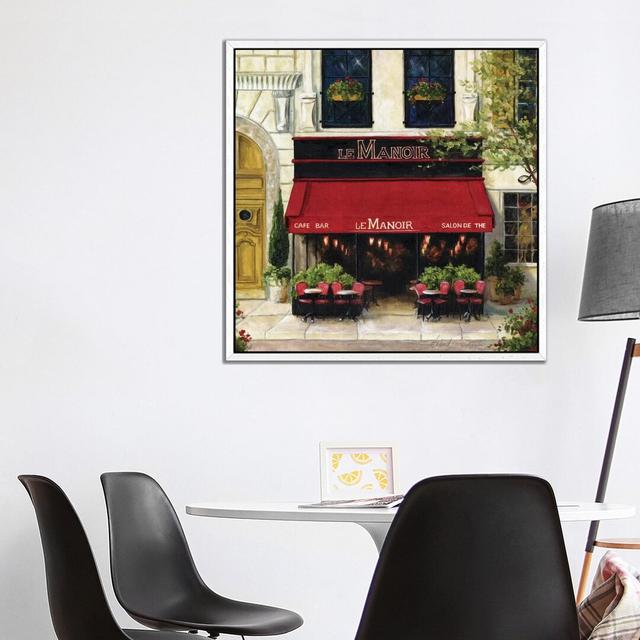 Cafe XIII by Malenda Trick - Painting Print on Canvas Latitude Run Format: White Framed, Size: 93.98cm H x 93.98cm W x 3.81cm D on Productcaster.