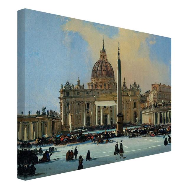 Pope Blessing on St. Peter'S Square in Rome by Ippolito Caffi - Wrapped Canvas Graphic Art Ebern Designs on Productcaster.