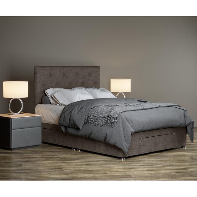 Taliesin Divan Bed Base 17 Stories Size: Super King (6'), Colour: Slate on Productcaster.