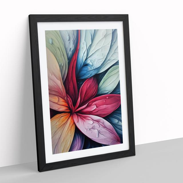 The Engaging Flower - Picture Frame Painting Marlow Home Co. Frame Colour: Black, Size: 64cm H x 46cm W x 2cm D on Productcaster.