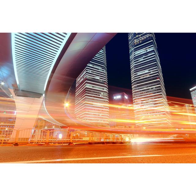 Mississauga Light Trails by Snvv - Wrapped Canvas Photograph Latitude Run Size: 61cm H x 91cm W x 3.8cm D on Productcaster.