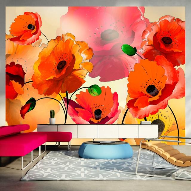 Fototapete Velvet poppies 309 cm x 400 cm East Urban Home Größe: 200 cm x 154 cm on Productcaster.