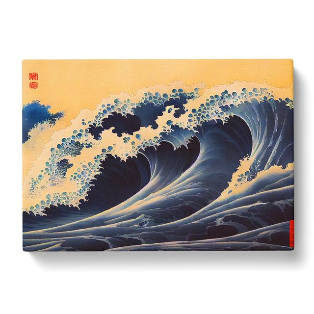 Vintage Japanese Wave Vol.4 House of Hampton Size: 50cm H x 76cm W x 3cm D on Productcaster.