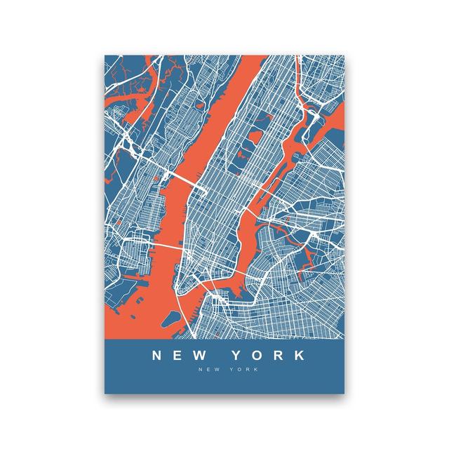 New York I - Graphic Art Borough Wharf Size: 30cm H x 21cm W x 1cm D, Format: Wrapped Canvas on Productcaster.