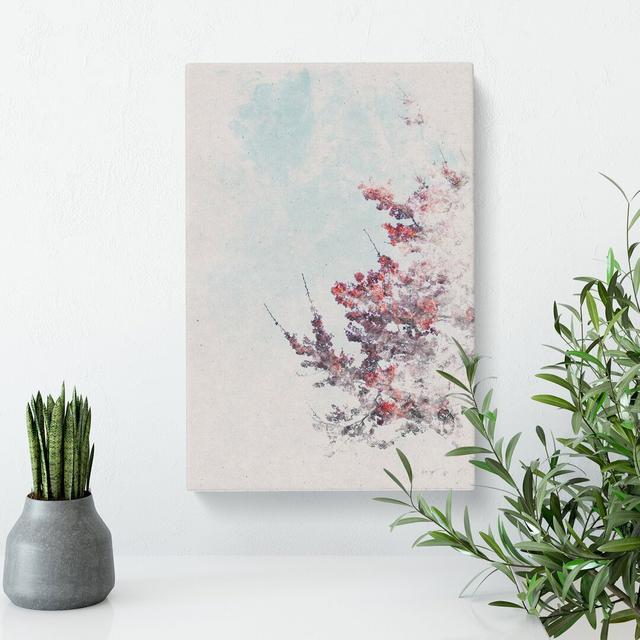 Branches Of A Cherry Blossom Tree - Wrapped Canvas Painting East Urban Home Size: 60cm H x 40cm W x 3cm D on Productcaster.