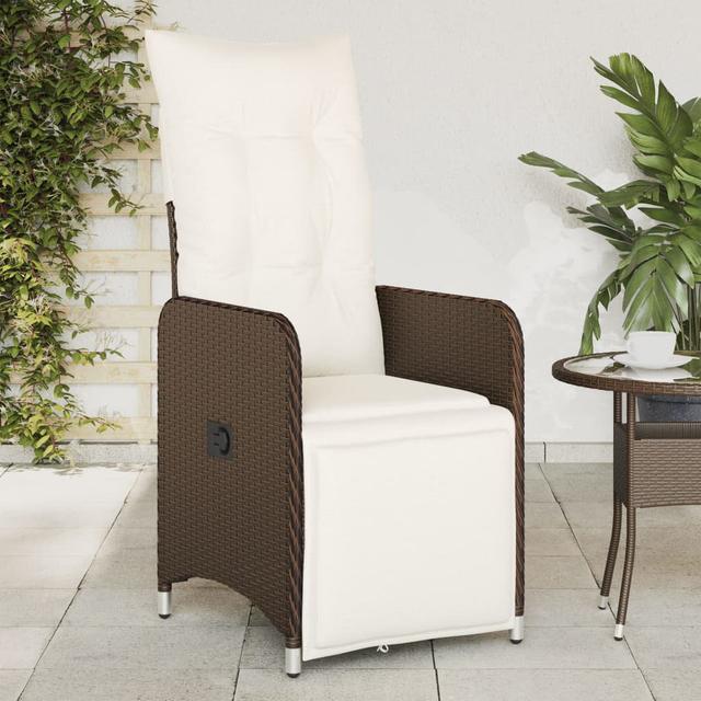 Vidaxl Gartensessel Verstellbar Mit Kissen Braun Poly Rattan Lark Manor Kissenfarbe: Beige, Rahmenfarbe: Braun on Productcaster.