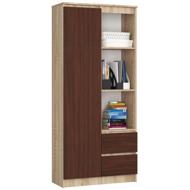 Alexous Bookcase Ebern Designs Colour: Sonoma Oak/Brown on Productcaster.