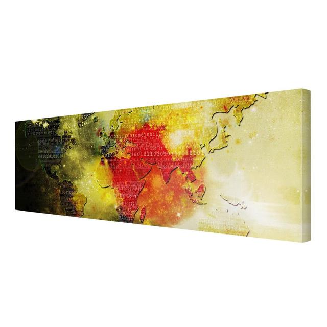 World Code - Wrapped Canvas Graphic Art Print East Urban Home Size: 90 L x 30 W x 2cm D on Productcaster.