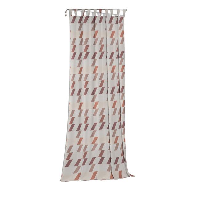 Lopez Tab Top Room Darkening Single Curtain Latitude Run Curtain Colour: Orange/Beige/Grey, Size: 225cm H x 132cm W on Productcaster.