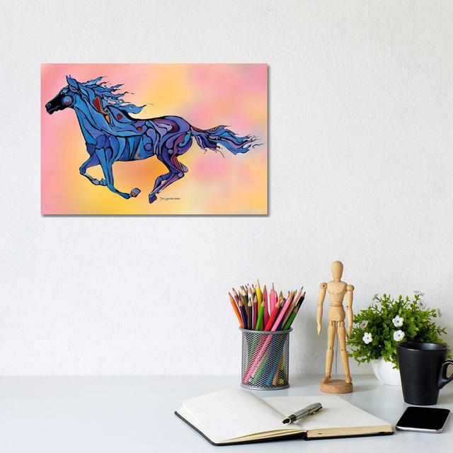 Horse Running Free by Jo Lynch - Wrapped Canvas Art Prints ClassicLiving Size: 20.32cm H x 30.48cm W on Productcaster.