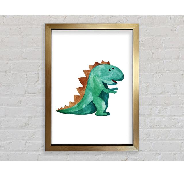 Dinosaur Fun - Single Picture Frame Painting on Canvas Zoomie Kids Format: Grey Framed Canvas, Size: 141.4cm H x 100cm W x 3.4cm D on Productcaster.