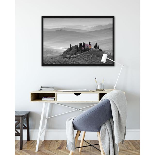 Gerahmtes Poster Beautiful Tuscan Landscape Brambly Cottage Größe: 100 cm H x 70 cm B x 2.5 cm T on Productcaster.