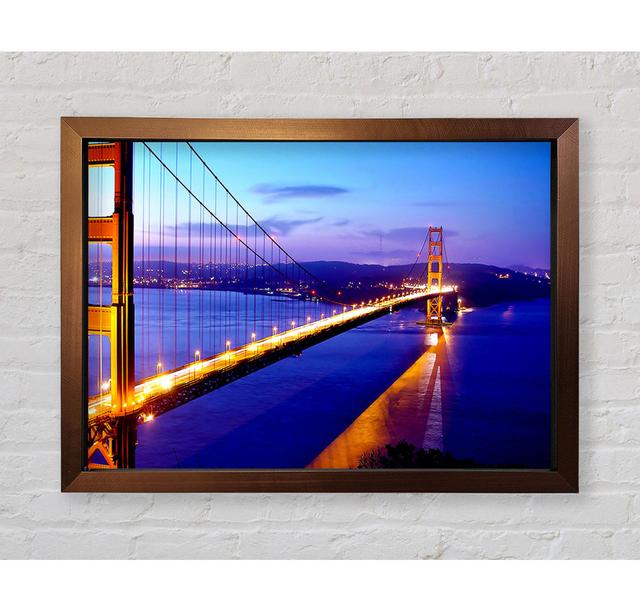 San Francisco Bridge Afar - Single Picture Frame Art Prints Bright Star Size: 84.1cm H x 118.9cm W x 3.4cm D on Productcaster.