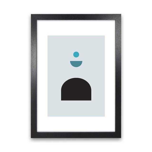 Mita Teal Abstract N12 by Pixy Paper - Print Corrigan Studio Format: Black Framed, Size: 29.7cm H x 21cm W x 3cm D on Productcaster.