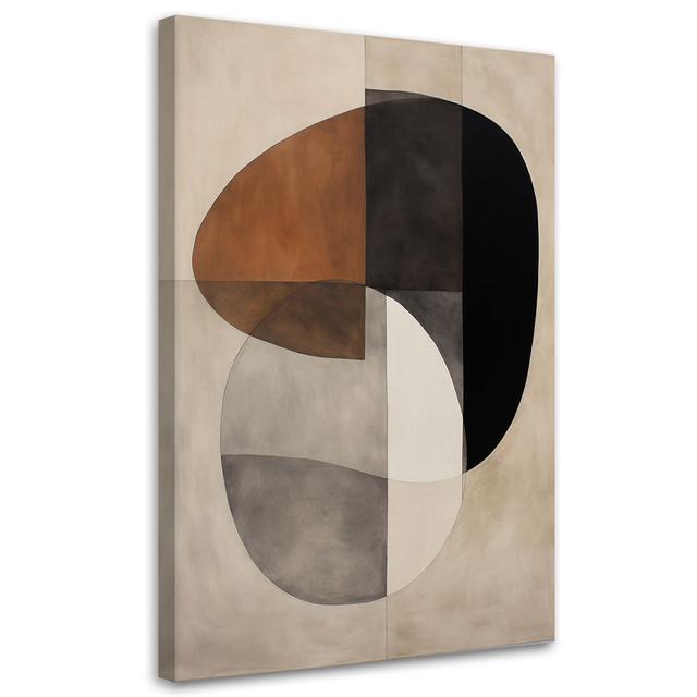 Canvas Print, Abstract Shapes - Wrapped Canvas Print World Menagerie Size: 90cm H x 60cm W on Productcaster.