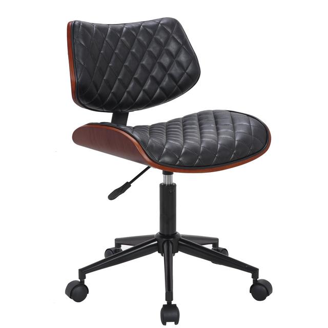 Ergonomic Desk Chair Wade Logan Upholstery Colour: Black on Productcaster.