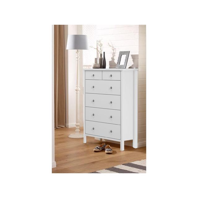 Sparland 6 Drawer 80Cm W Chest Of Drawers ClassicLiving Colour: White on Productcaster.