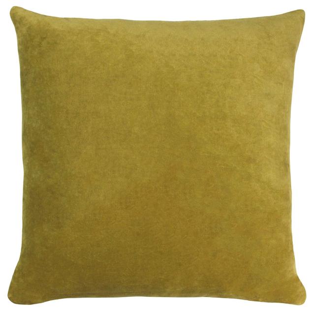 Solo Soft Velvet Filled Cushion furn. Colour: Olive on Productcaster.